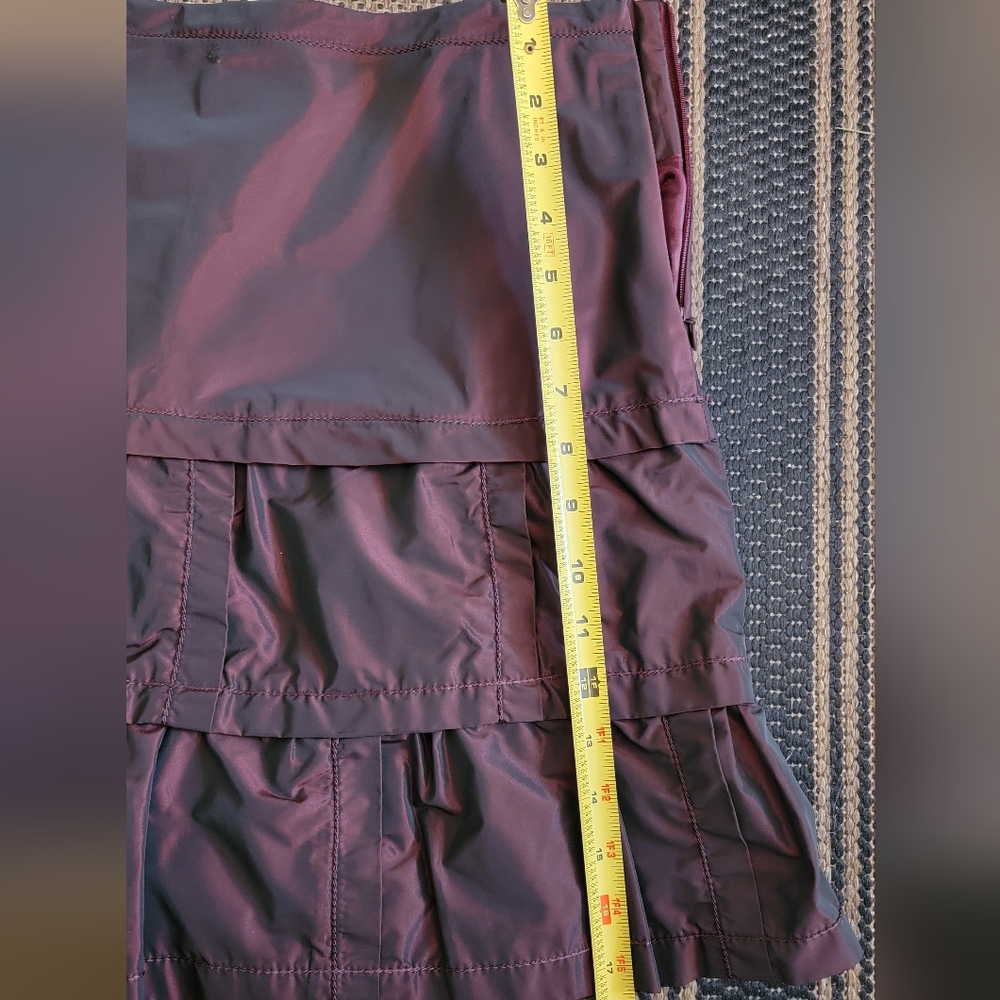 Max Studio Specialty Products maroon metallic mini skirt size XS. - Picture 3 of 5